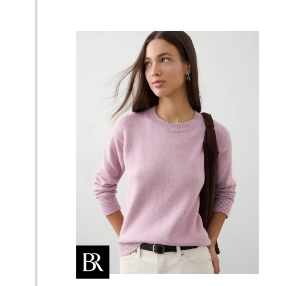 Banana Republic Sugar Lilac Crew-Neck Sweater